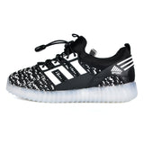 Zapatos con iluminación para niños, nuevos zapatos de primavera y otoño con carga LED y emisores de luz, zapatos con luz USB de colores, tendencia.