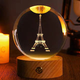 Starry Sky 3D Micro Landscape Crystal Ball Home Desktop Creative Interior Carving White Crystal Ball Ornament Craft Gift product - V.I.P Digital Presence