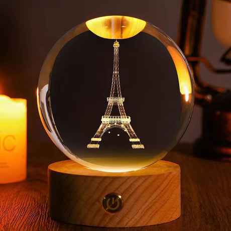 Starry Sky 3D Micro Landscape Crystal Ball Home Desktop Creative Interior Carving White Crystal Ball Ornament Craft Gift product - V.I.P Digital Presence