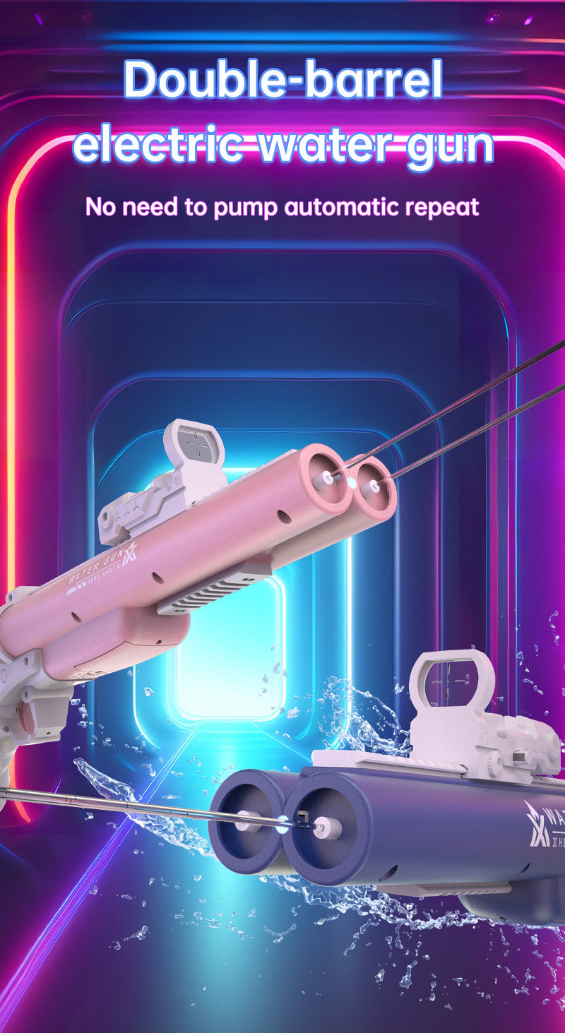 Double tube electric water gun outdoor water play and war toy - V.I.P Digital Presence