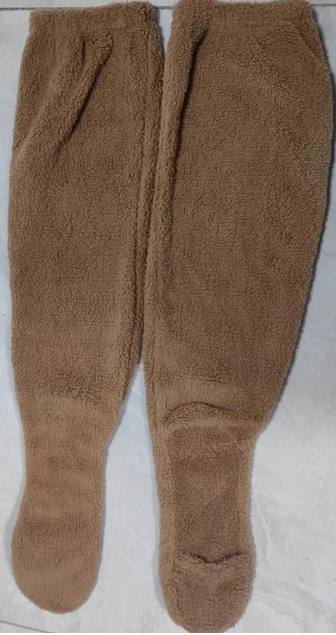 Indoor Plush Warmth Long Socks Cute Fuzzy Socks Over Knee Winter Leg Warmers Plush Sock Slippers Cozy Stocking - V.I.P Digital Presence