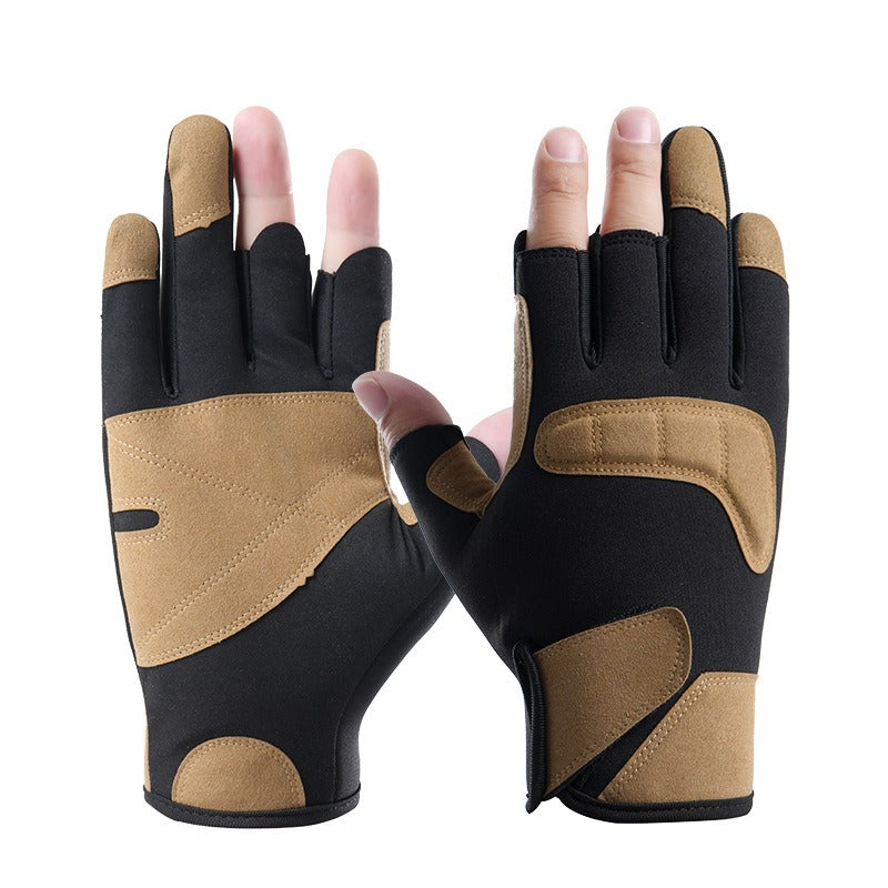 Fishing gloves professional grade winter men's and women's exclusive exposed three finger waterproof non stick bait, hand picked - V.I.P Digital Presence
