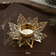 Christmas Golden Iron Candlestick Desktop Decoration Christmas Day Snowflake Decorations Table Arrangement - V.I.P Digital Presence