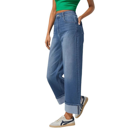 Fashionable high waisted straight leg jeans - V.I.P Digital Presence