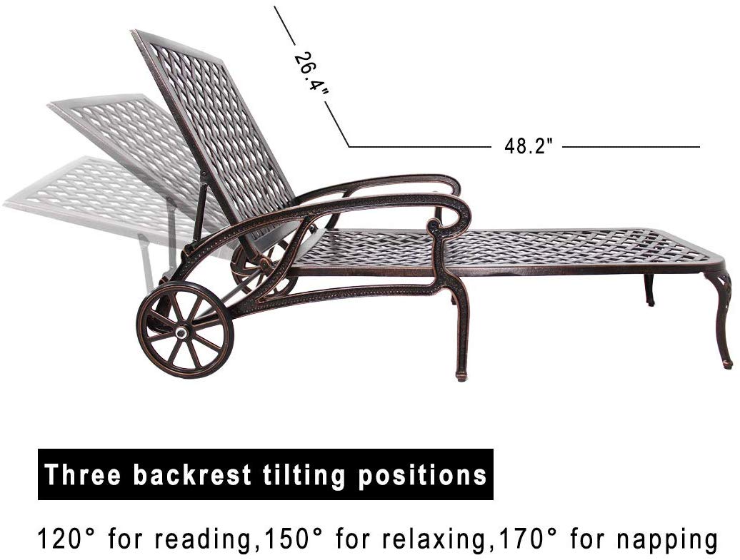 Aluminium Cast lounge chair 1pcs brown - V.I.P Digital Presence