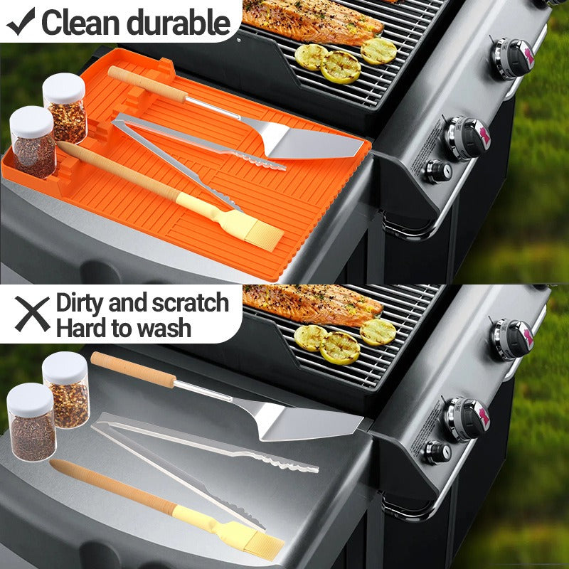 Barbecue dustproof silicone cover and baking tray protective pad are suitable for various silicone oven pads - V.I.P Digital Presence