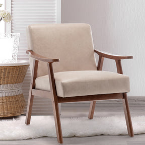 Solid wood frame living room chair, accent chair with thick backrest, casual chair Indoo - V.I.P Digital Presence
