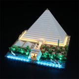 Compatible with LEGO 21058 Giza Pyramid building blocks, LED lighting fixtures, and building supporting lighting - V.I.P Digital Presence