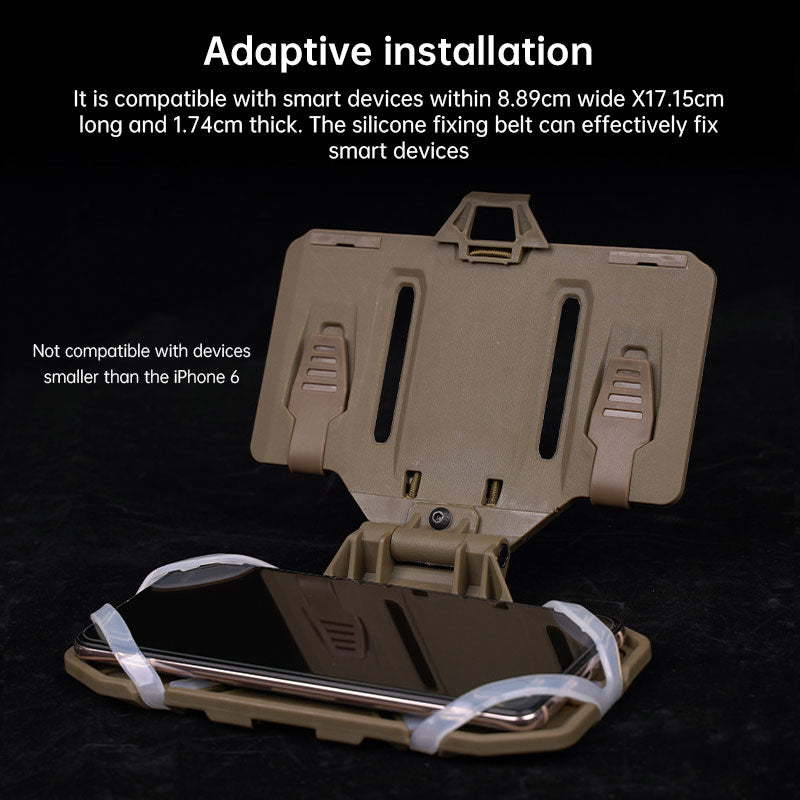 Chaleco de guerra con montaje MOLLE para colgar en el pecho, universal, portaplacas para teléfono móvil, tablero de navegación plegable