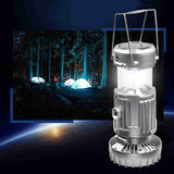 Portable Outdoor LED Camping Lantern With Fan Solar Charge Rechargeable Light Hanging Tent Lamp Fish Flashlight - V.I.P Digital Presence