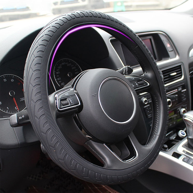Car Silicone Steering Wheel Case Cover Shell Skidproof Car Accessories For Audi Nissan Peugeot Honda KIA Hyundai LADA BMW etc. - V.I.P Digital Presence