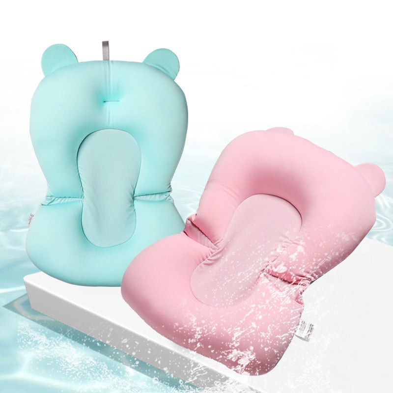 Baby Bath Seat Support Mat Foldable Baby Bath Tub Pad & Chair Newborn Bathtub Pillow Infant Anti-Slip Soft Comfort Body Cushion - V.I.P Digital Presence