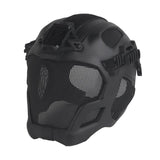 Lightweight EVA tactical helmet for hunting, airsoft, etc. Steel mesh mask included, good for cosplay. - V.I.P Digital Presence