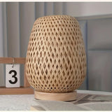 Retro Japanese Style Lamp Bamboo Woven Desk Lamp Handmade Rattan LED Desk Lamp Wooden House Decoration Light - V.I.P Digital Presence