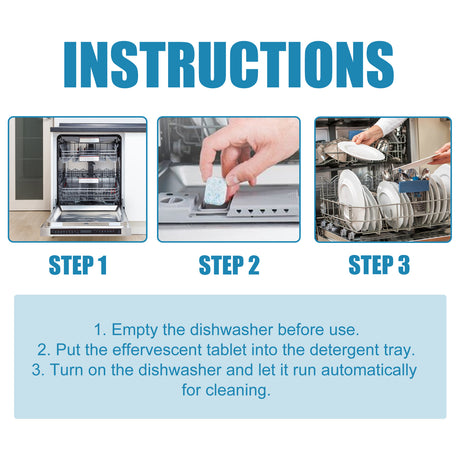 Dishwasher Dirt Remover Sheet, Clean Heavy Oil And Water Stains Odor Kitchen And Bath Home Dishwasher Cleaning Sheet - V.I.P Digital Presence
