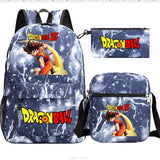 Youth Dragon Ball Backpack Student Shoulder Bag Travel Bag 3-Piece Set - V.I.P Digital Presence