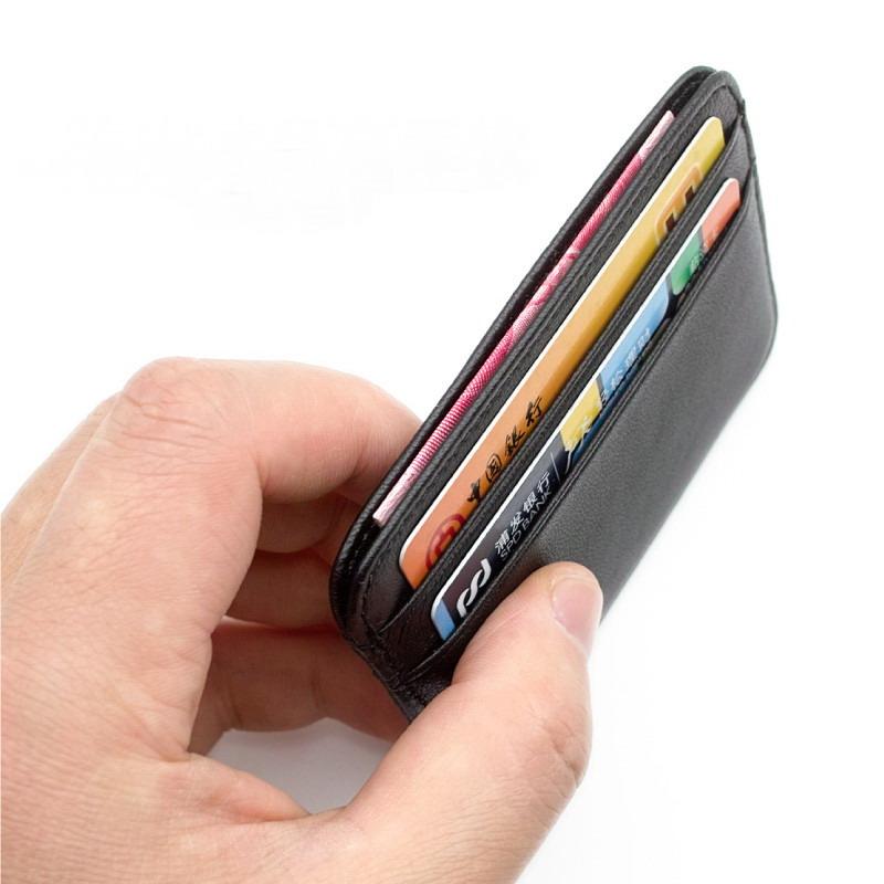 Sheepskin Genuine Leather Card Holder Credit Card Holder Card Case Organizer Mini Men Wallets - V.I.P Digital Presence