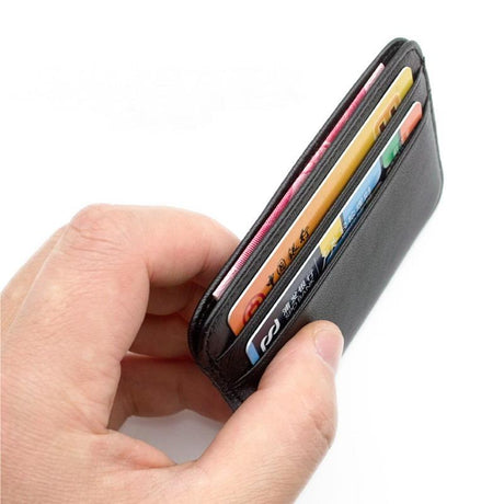 Sheepskin Genuine Leather Card Holder Credit Card Holder Card Case Organizer Mini Men Wallets - V.I.P Digital Presence