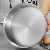 Stainless steel single handle sauce pot, double bottom milk pot, non stick pot, household sauce pot, high body, short height soup pot, smooth flat bottomed frying pan - V.I.P Digital Presence