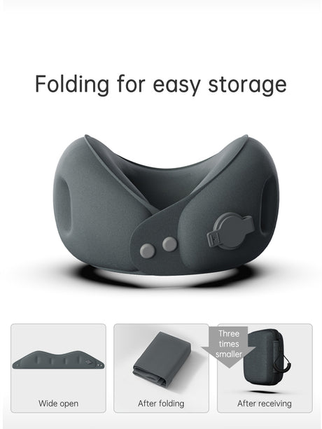 Inflatable U-shaped pillow portable neck pillow neck pillow can be stored airplane travel sleeping U-shaped pillow neck support neck cover - V.I.P Digital Presence