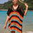 Cutout Striped Cover-Up with Tassel - V.I.P Digital Presence