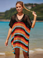 Cutout Striped Cover-Up with Tassel - V.I.P Digital Presence