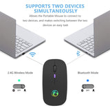 Wireless Mouse Bluetooth RGB Rechargeable Mouse Wireless Computer Silent Mause LED Backlit Ergonomic Gaming Mouse For Laptop PC - V.I.P Digital Presence