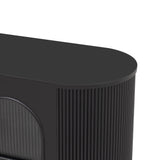 U-Can Modern TV Stand for TVs up to 80 Inches with 4 Cabinets with Metal Legs and Handles for Living room, Black - V.I.P Digital Presence