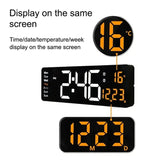 Wall Clock Digital Large LED Wall Mounted Remote Remote Control Date Week Temperature Clock Dual Alarms Gym Big Wall Clock - V.I.P Digital Presence