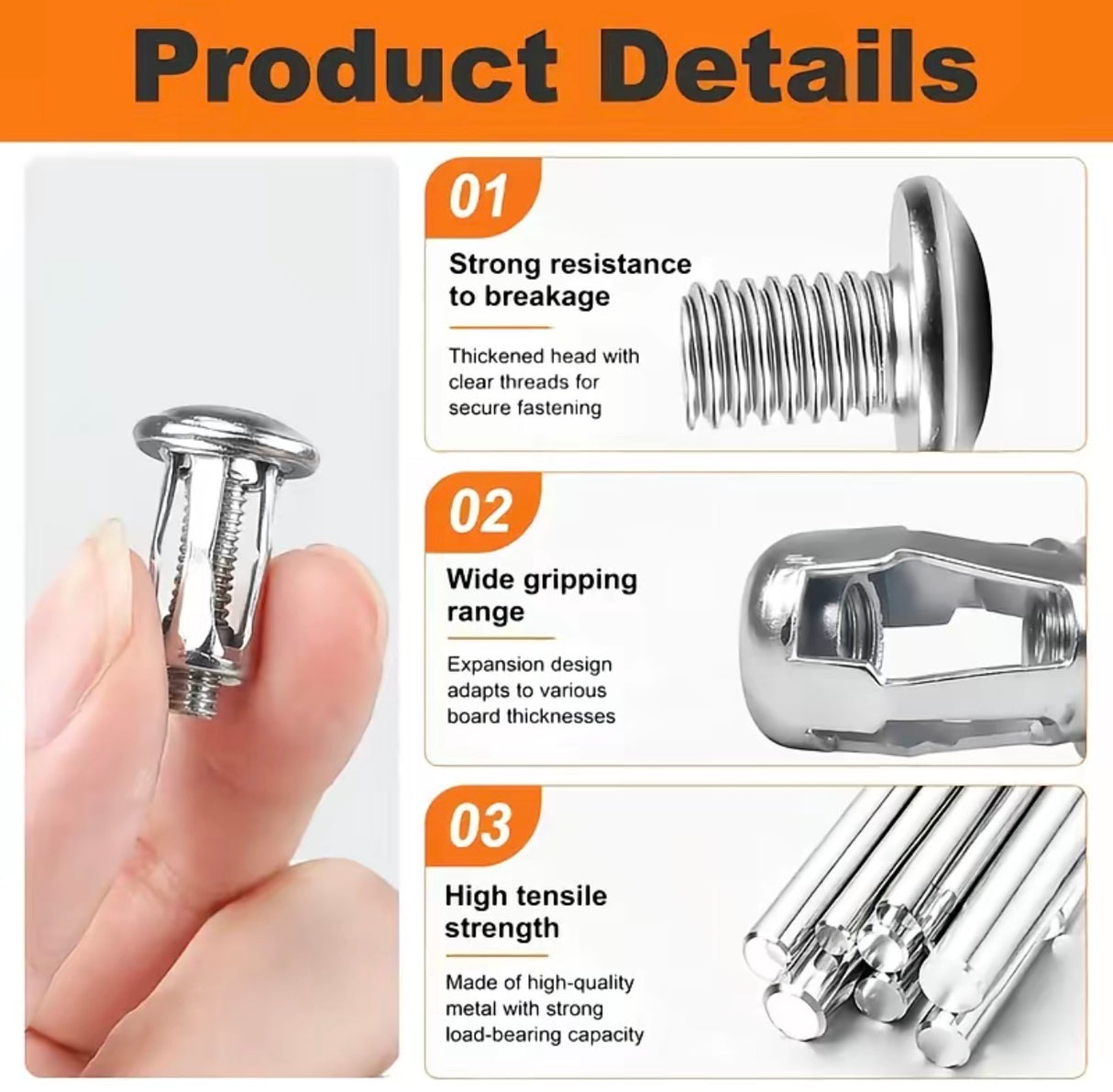 RivetLock Button Nut Set