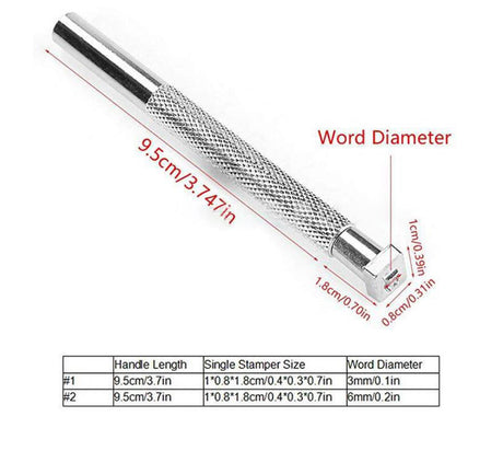 36 Pcs Steel Punch Alphabet Letter Number Leather Stamper Set 6mm Metal Punching Tools for DIY Leather Craft Making - V.I.P Digital Presence