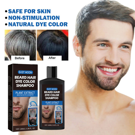 Beard Hair Dye Color Shampoo, Quick Color Black For Men's Hair And Beard Slit Drying Treatment - V.I.P Digital Presence