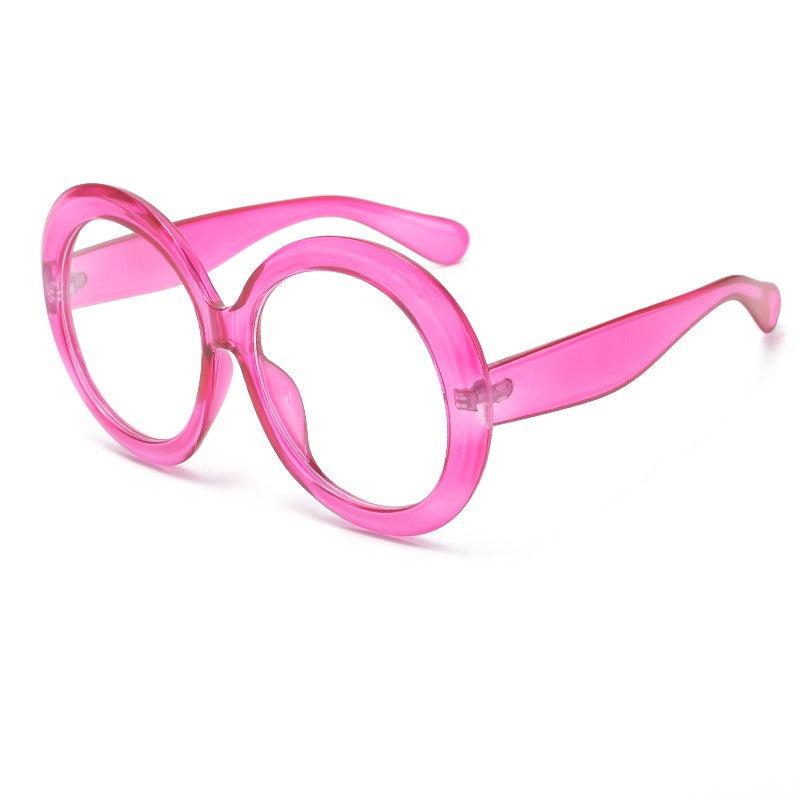 Personalized dual color sunglasses, fashionable circular large frame sunglasses for women - V.I.P Digital Presence