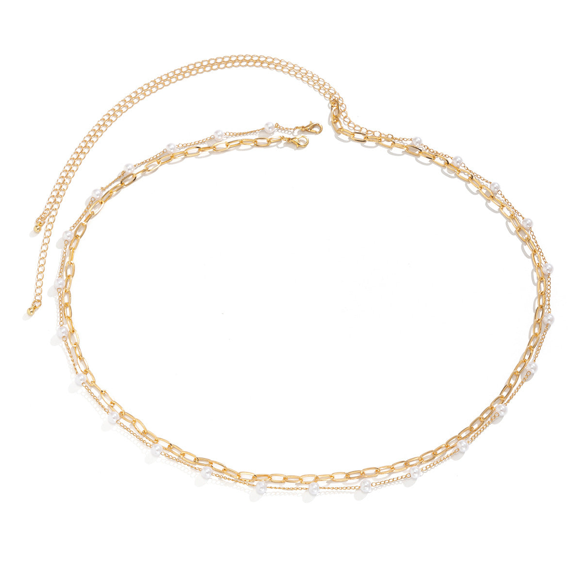 Stacked chain tassel star moon rhinestone waist chain sexy butterfly women's imitation pearl body chain - V.I.P Digital Presence