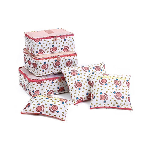 Printed travel storage bag set of 6 pieces, travel clothing sorting bag, waterproof clothing storage bag - V.I.P Digital Presence