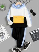 Children's Color Block Hoodie and Pants Set - V.I.P Digital Presence