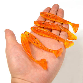 5Pcs/Bag 8cm 5.7g Silicone T Tail Brown Grub Worm Fishing Lure - V.I.P Digital Presence