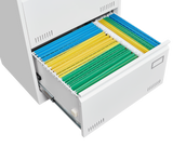 Horizontal file cabinet, 2 drawers, white file cabinet with lock, metal file cabinet with lock, 3 drawers, legal office cabinet - V.I.P Digital Presence