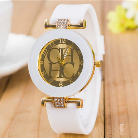 New simple leather Brand Geneva Casual Quartz Watch Women Crystal Silicone Watches Relogio Feminino Wrist Watch - V.I.P Digital Presence