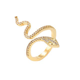 European and American snake shaped opening ring female INS niche personality ring - V.I.P Digital Presence