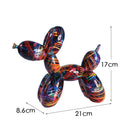 New black and white plaid balloon dog ornaments creative TV cabinet wine cabinet living room porch resin crafts - V.I.P Digital Presence
