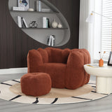 Soft Bean Bag Chair with High Resilient Foam(Chips)for living room and bedroom Comfortable Square Lazy Sofa with  Footstool - V.I.P Digital Presence