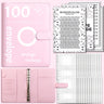 100 Envelope Challenge Binder Couple Save Money Challenge Envelope Sheet Pocket Book - V.I.P Digital Presence