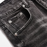 Washed Distressed Wide-Leg Jeans Men's European and American Punk INS Personalized Loose Hole Frayed Flare Pants - V.I.P Digital Presence