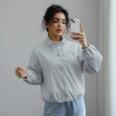 Fashionable Waterproof Short Jacket with Stand Collar for Women - V.I.P Digital Presence