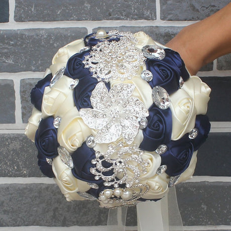 Artificial Wedding Bouquets Hand Made Flower Rhinestone Bridesmaid Crystal Bridal Wedding Bouquet - V.I.P Digital Presence