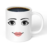 Roblox woman facial expression mug creative boys ceramic breakfast coffee milk cup - V.I.P Digital Presence