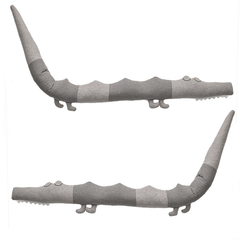 Soft Crocodile Plush Pillow - Bed Rails Crib Bumper Animal Shape Nursery Cradle Decor, Best Gift For Baby Toddler and Children - V.I.P Digital Presence