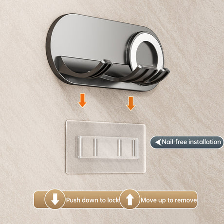No - drill Magnetic Hair Dryer Wall Mount. Synthetic plastic, for Dyson/Leihen/Kexi. Colors: gray & white - V.I.P Digital Presence