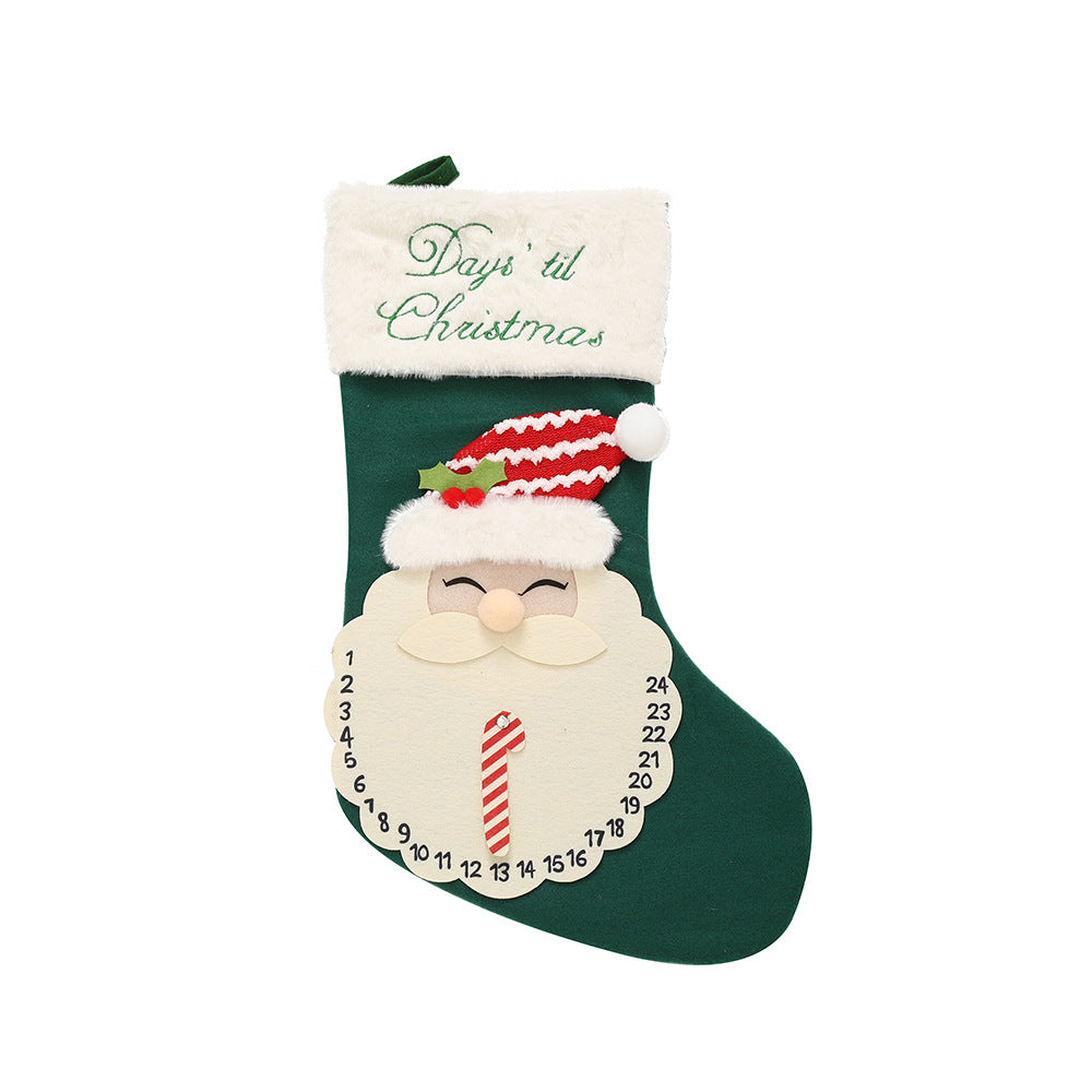 Christmas tree decoration gift bag, Santa Claus snowman knitted socks, home party decoration pendant - V.I.P Digital Presence